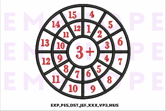 Addition Wheel 3: Bright, Playful Math for Real Embroidery Projects