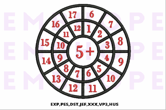 Addition Wheel 5: A Playful, Gift-Ready Embroidery Design