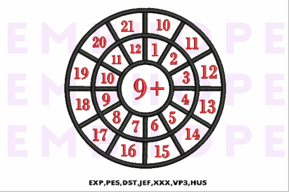 Addition Wheel 9: A Bright, Practical Embroidery Design for Learning & Play