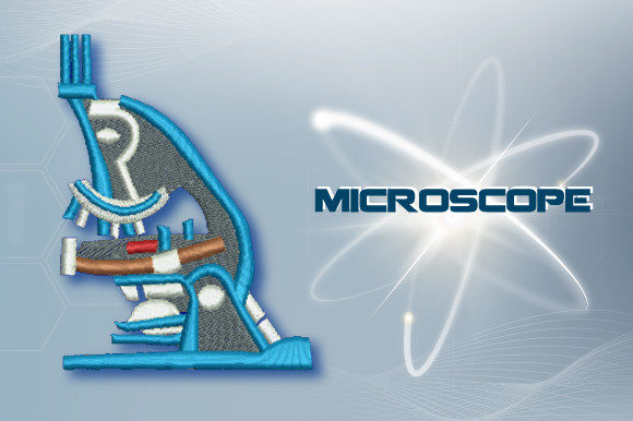 Microscope Embroidery Design: A Science-Lover’s Keepsake