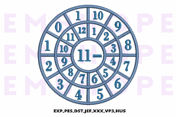 Minus Wheel 11 — Bright, Playful Math Embroidery